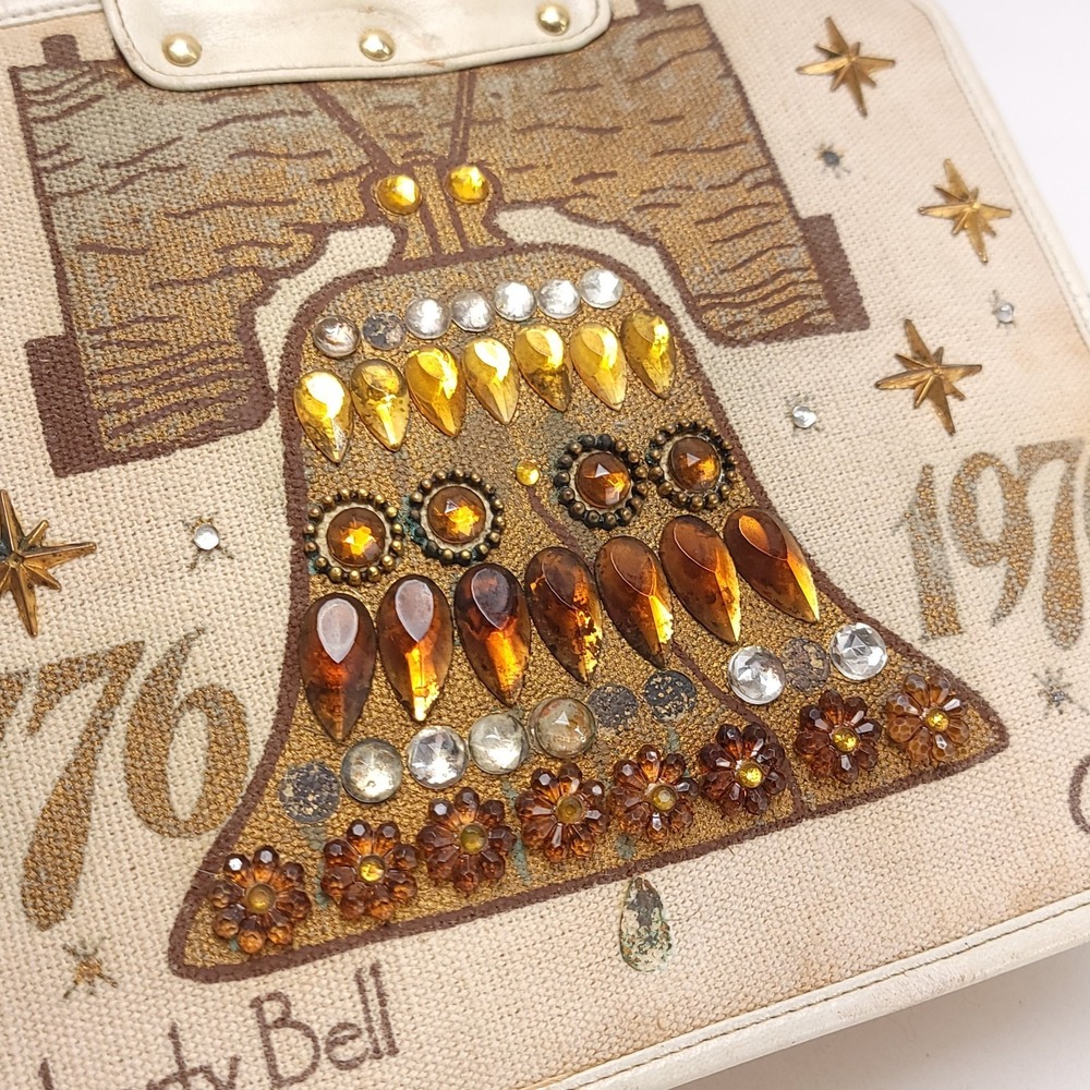 Enid Collins Of Texas Vintage 1960s Purse Bag LIBERTY BELL Genuine Handbag - Picture 7 of 12